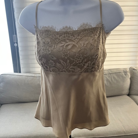 Ann Taylor Tops - Gold Lace strap shirt